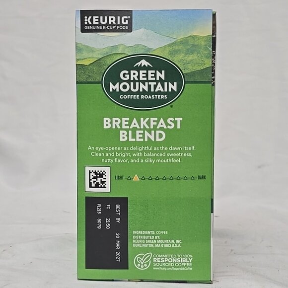 Green Mountain Coffee Breakfast Blend, Keurig K-Cup Pod, Light Roast, 96 Count - Picture 6 of 7